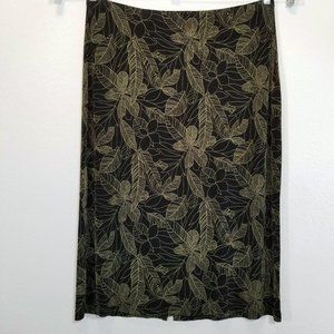 LINDEN HILL Womens Stretch Long Skirt